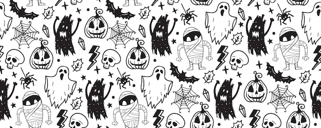 Fondo transparente de Halloween con símbolos de vacaciones