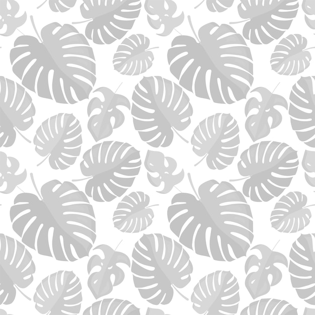 Fondo transparente de hoja de palma Patrón monocromo hoja tropical