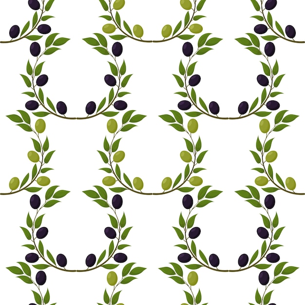 Vector fondo transparente con hojas de olivo ideal para imprimir en tela o papel ilustración vectorial