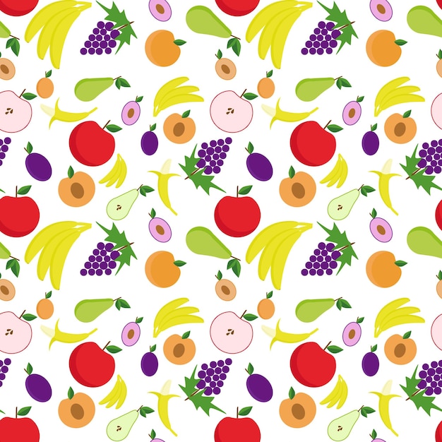 Fondo transparente con ilustración de vector de frutas