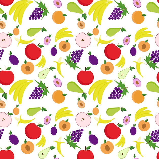 Fondo transparente con ilustración de vector de frutas