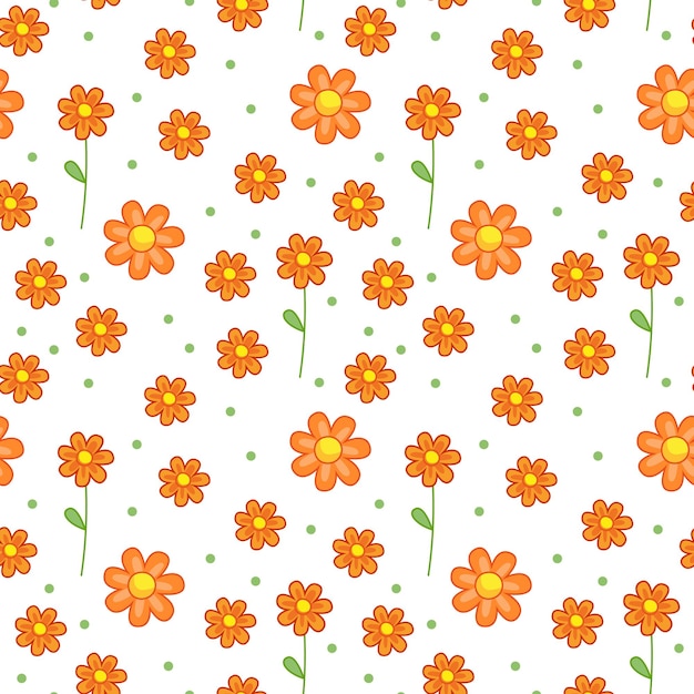 Vector fondo transparente con lindas flores naranjas margaritas de primavera delicada decoración para embalaje vector