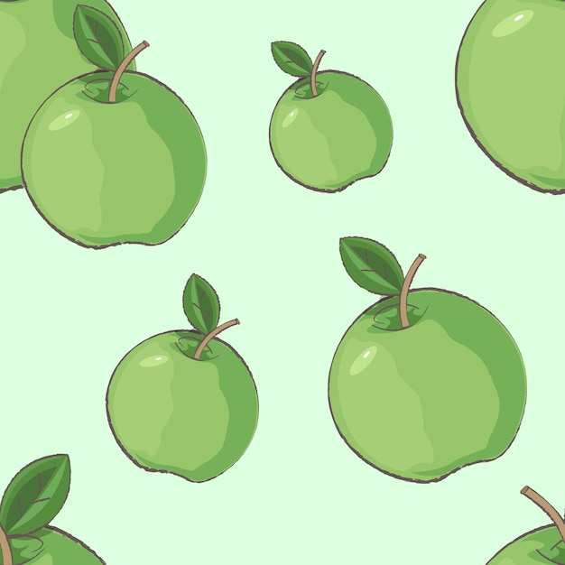 Fondo transparente con manzanas verdes