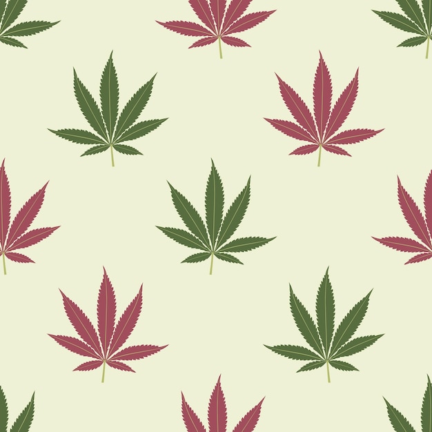 Fondo transparente de marihuana con patrón de hojas geométricas