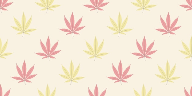 Fondo transparente de marihuana con patrón de hojas geométricas