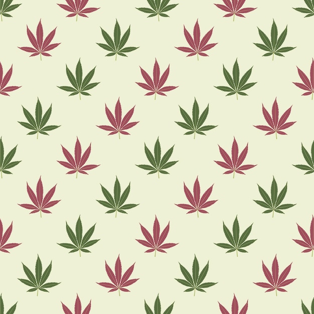 Fondo transparente de marihuana con patrón de hojas geométricas