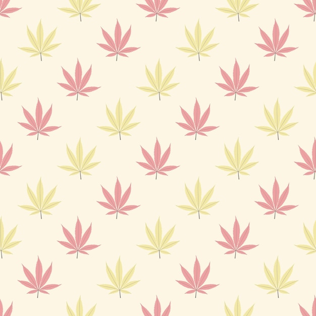 Fondo transparente de marihuana con patrón de hojas geométricas