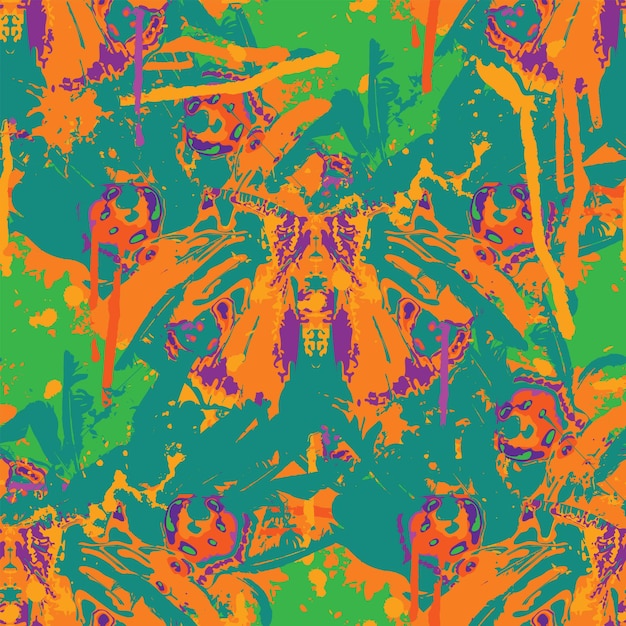 Fondo transparente con mariposas
