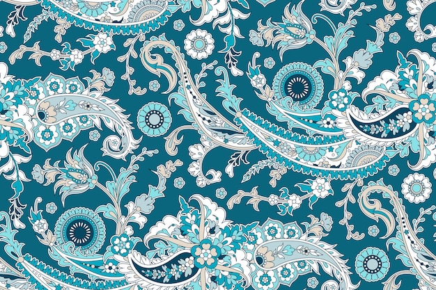 Fondo transparente de moda con paisley en estilo indio