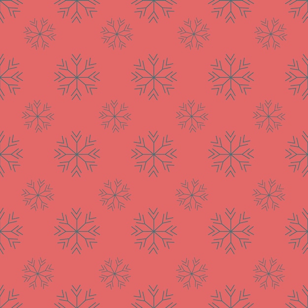 Fondo transparente de Navidad copos de nieve azules sobre fondo de coral patrón de vacaciones decoración de año nuevo