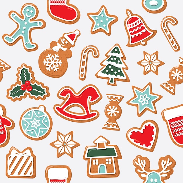 Fondo transparente de Navidad Galletas de jengibre.