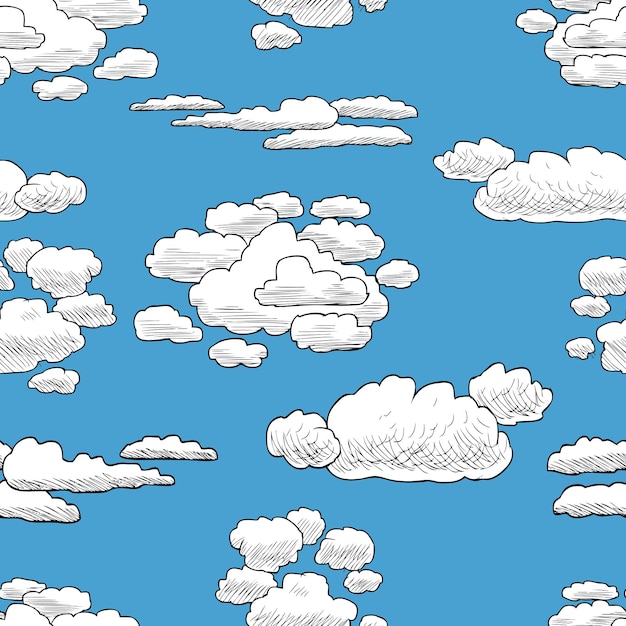 Fondo transparente de nubes en el cielo azul