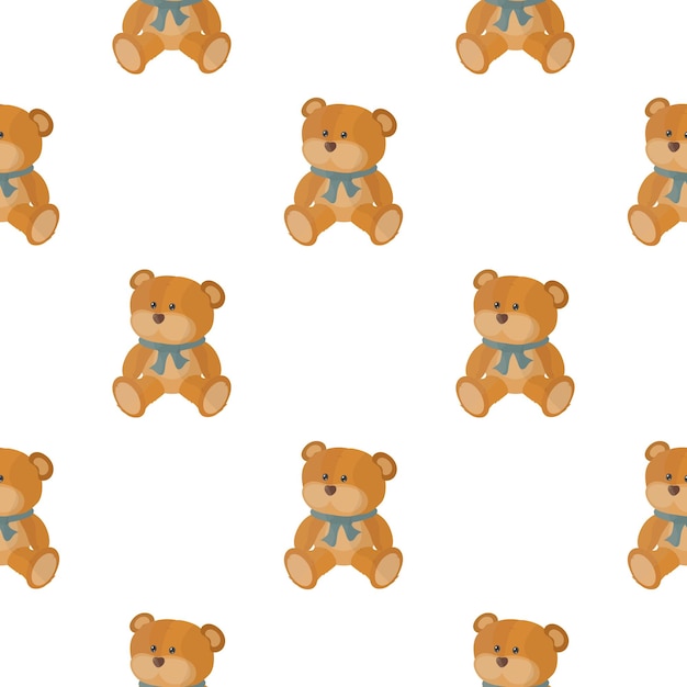 Fondo transparente con un oso de peluche. Adecuado para fondos, tarjetas y papel de regalo. Vector.