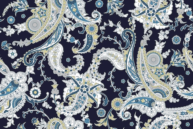 Fondo transparente con paisleyFondo de moda sin costuras con paisley en estilo indio