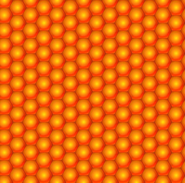 Fondo transparente de panales hexagonales. Patrón de vector
