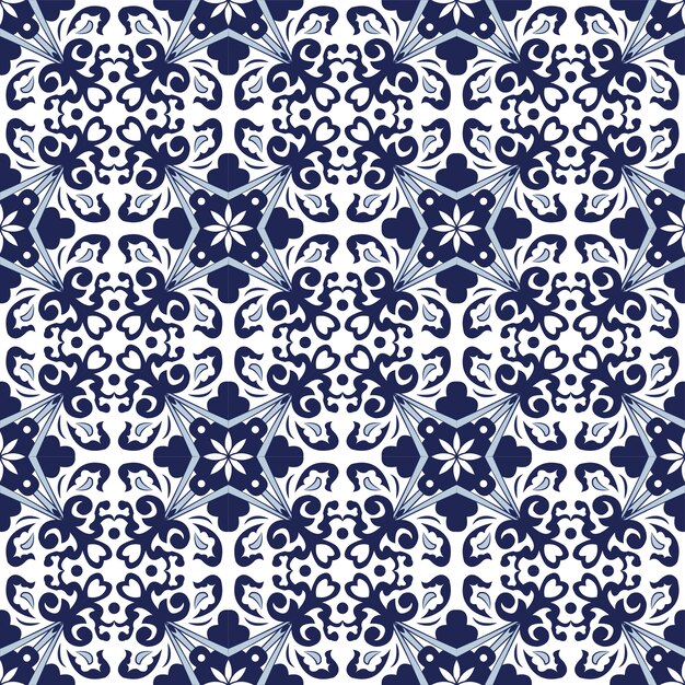 Vector fondo transparente, patrón de caleidoscopio de hoja espiral azul vintage.