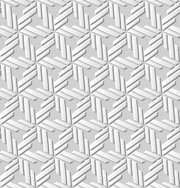 Fondo transparente de patrón de cruz de geometría de arte de papel blanco, fondo de patrón de decoración elegante para banner web