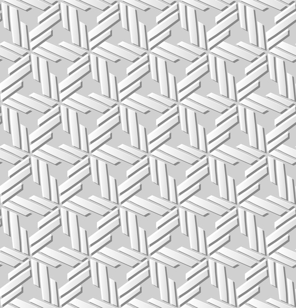 Fondo transparente de patrón de cruz de geometría de arte de papel blanco, fondo de patrón de decoración elegante para banner web