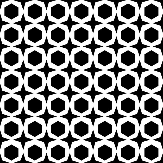 Vector fondo transparente de patrón de geometría blanco y negro hexagonal