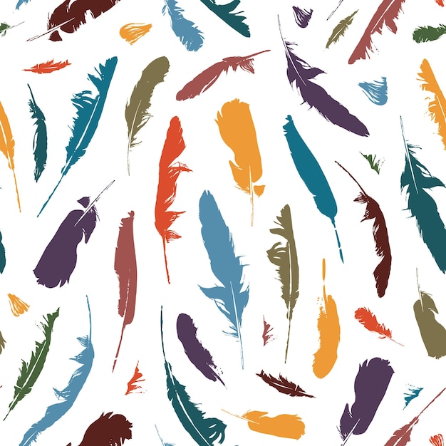 fondo transparente con plumas de pájaro