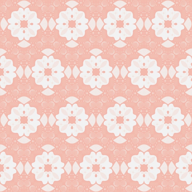 Fondo transparente Retro Jardín Naturaleza Aborigen Floral Damasco Patrón tradicional Arte