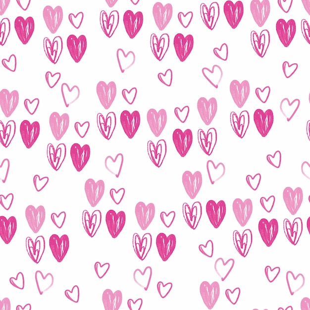 Fondo transparente de San Valentín con corazón mixto, patrón de niños