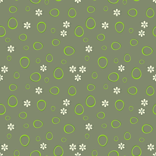 Fondo transparente con siluetas de flores y huevos de Pascua