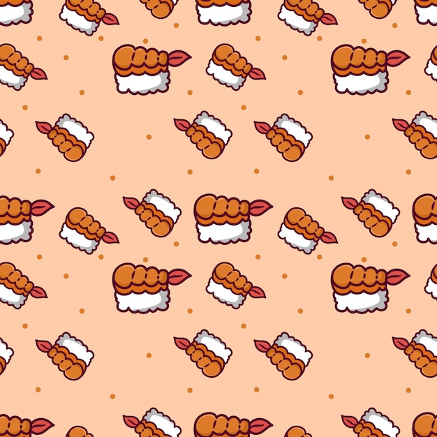 Fondo transparente de sushi de camarones