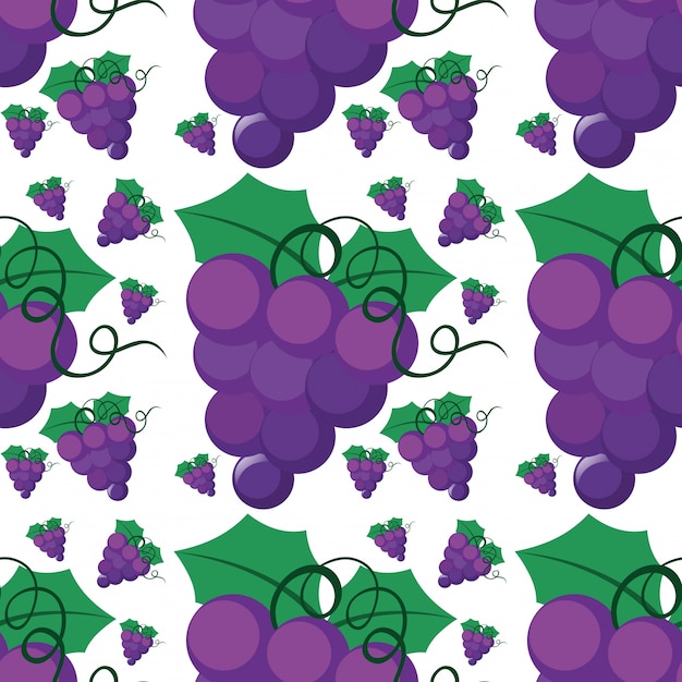 Fondo transparente con uvas frescas