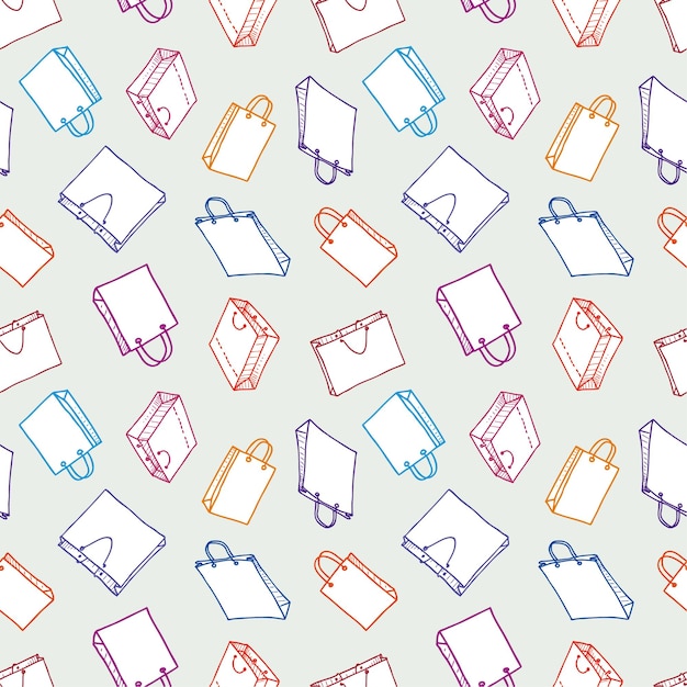 Fondo transparente de varias bolsas de compras