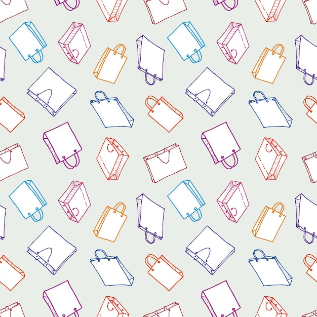 Fondo transparente de varias bolsas de compras