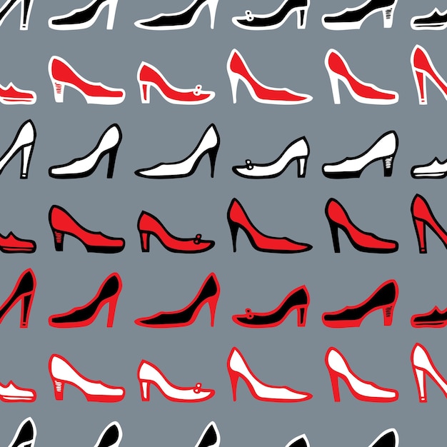 Vector fondo transparente de varios zapatos femeninos