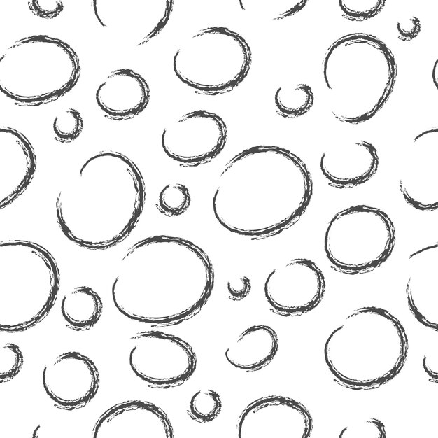 Fondo transparente de vector abstracto Una pincelada semicircular con pintura negra sobre un fondo blanco