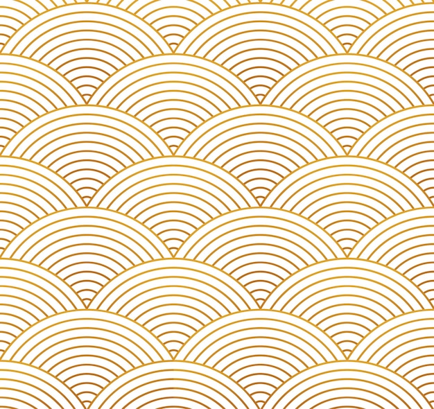 Fondo transparente de vector con adorno chino. Patrón de círculos asiáticos, líneas geométricas beige