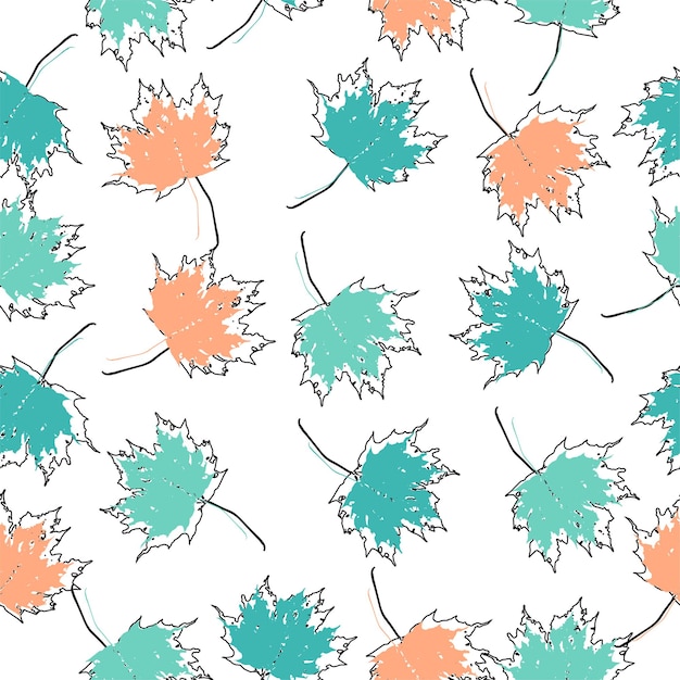 Fondo transparente de vector hojas de arce de otoño en blanco