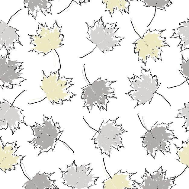 Fondo transparente de vector hojas de arce de otoño en blanco