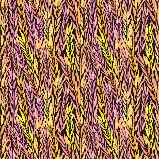 Fondo transparente de vector con ilustración colorida de plantas de hierbas