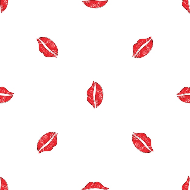 Fondo transparente de vector con labios rojos