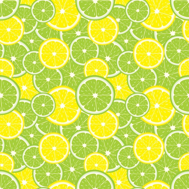 Fondo transparente de vector de rodajas de limón y lima