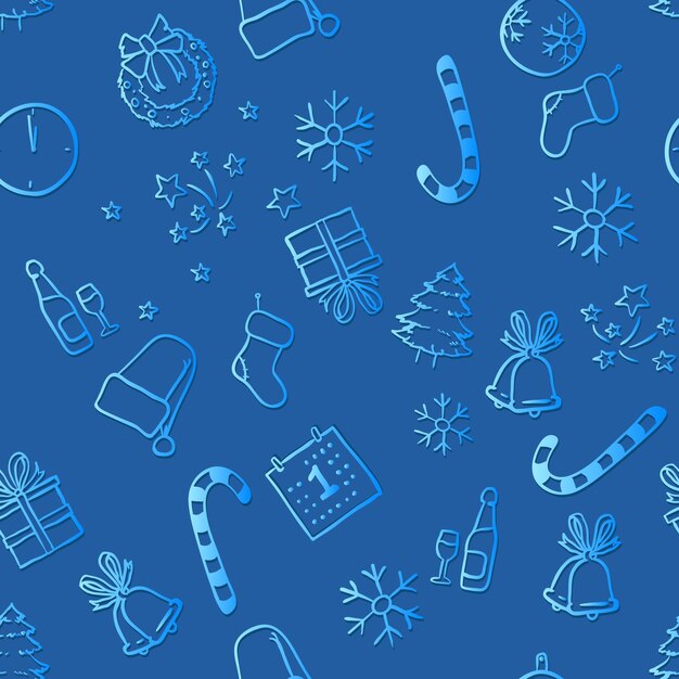 Fondo transparente de vector de símbolos de Navidad