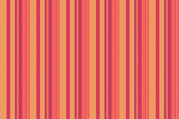 Fondo transparente vertical de tela vectorial de rayas con una textura de patrón de líneas textiles en colores rojo y ámbar