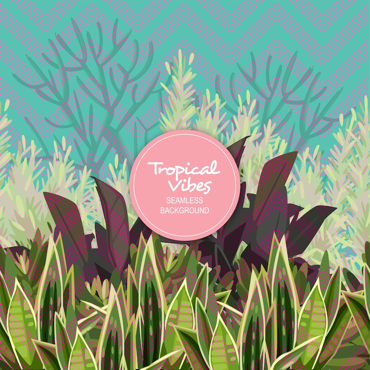 Vector fondo transparente de vibes tropicales