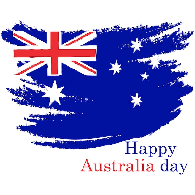 Fondo de trazo de pincel de bandera de Australia