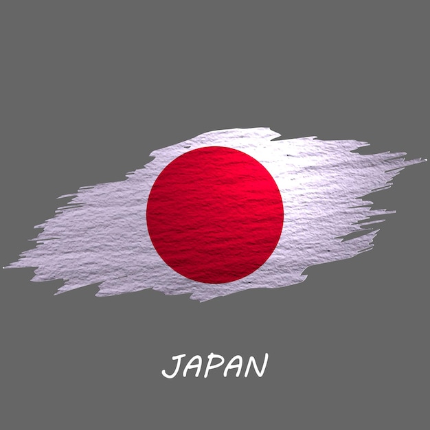 Fondo de trazo de pincel de bandera de estilo grunge de Japón