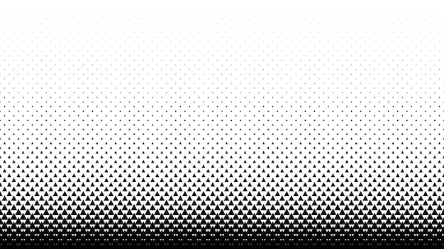 Fondo triangular de medios tonos. Tarjeta geométrica en blanco y negro.
