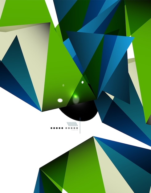 Fondo de triángulo abstracto geométrico vector plantilla moderna negocio o presentación techno fondo de pantalla fondo abstracto poligonal