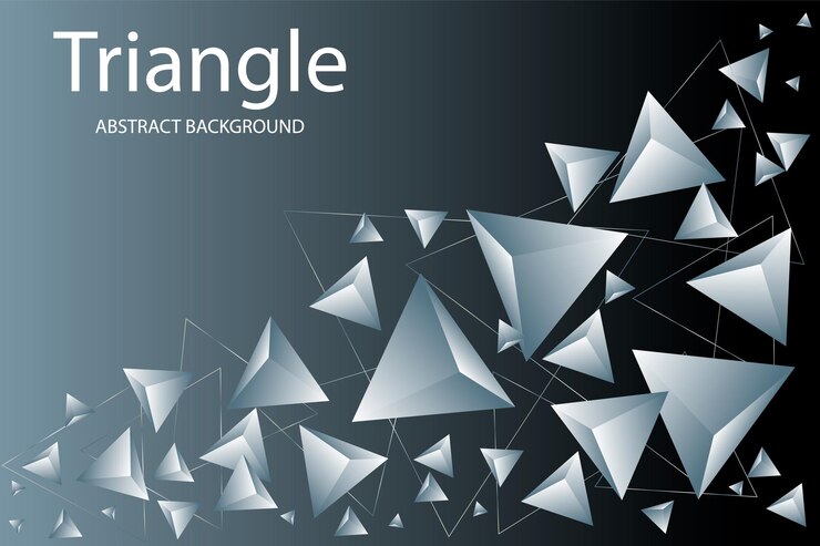 Vector fondo de triángulo composición abstracta de pirámides triangulares ilustración de vector 3d