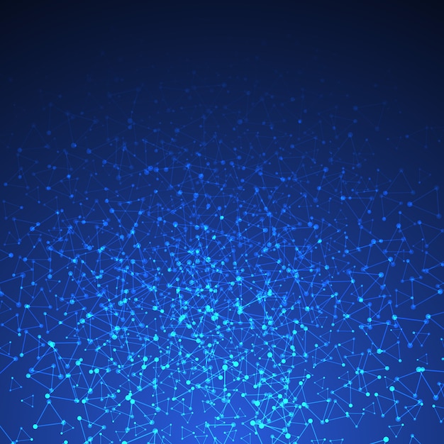 Fondo de triángulo de conexión azul.