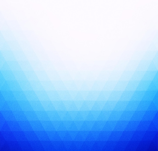 Fondo de triángulos abstractos azules con vector de estilo granulado