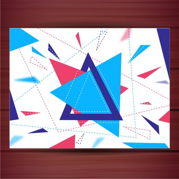 Vector fondo de triángulos azules y rojos